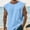 #331-Blue, variant on Mens Retro Sleeveless Tank Top Solid Color Loose Fit Raw Edge Breathable Quick Dry for Gym Running Outdoor Gift
