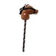 thumbnail image 3 of Caballo De Peluche Con Forma De Palo Hugo Juguete De Montar A Caballo Marrón Oscuro Negro, 3 of 10