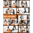 thumbnail image 2 of Smith Machines for Home Gym, Multi-Function Squat Rack with Dual LAT-Pull Down System & Cable Crossover Machine, Weight Bar, All in One Power Cage for Full Body Workouts, 2 of 7