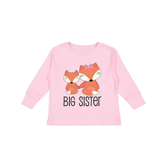 Inktastic Fox | Big Sister Girls Long Sleeve Toddler T-Shirt
