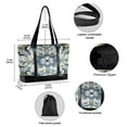 thumbnail image 2 of FORMRS Canvas Laptop Tote Bag for Women with 15.6" Computer Compartments Shoulder Handbag, Green Floral, 2 of 7