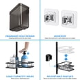 thumbnail image 5 of TINANA Shower Caddy with Tension Pole: 4 Tier Adjustable L-shaped Corner Shower Organizer for Bath Essentials, 43.5 to 120 Inch, Black, 5 of 6