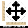 thumbnail image 2 of Cross Bottony Trefoil Buds Self-Inking Rubber Stamp Ink Stamper - Black Ink - Large 1-1/2 Inch, 2 of 7
