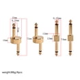 thumbnail image 2 of OULII 4 Pcs Set Golden Metal Guitar Effect Pedal Connector for Signal Transmission Double Head Plug, 2 of 8