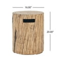 thumbnail image 3 of Christopher Knight Home Outdoor Round Propane Tank Cover, Lightweight Concrete Side Table, Brown, 3 of 8
