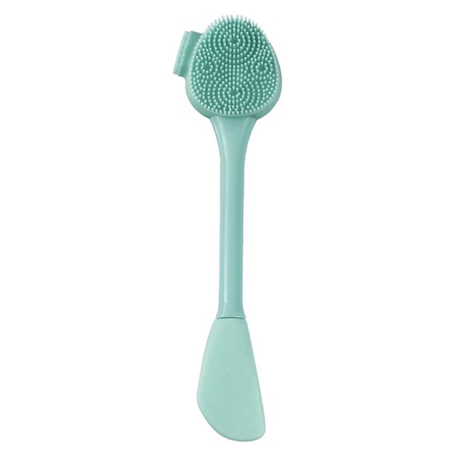 Cepillo de maquillaje de silicona Máscara facial Cepillos de base Cosmético Sombra de ojos Cepillo d Tomshoo Versión de cabeza inclinada/Verde