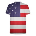 thumbnail image 5 of Lilgiuy Mens Oversized American Flag T-Shirt Patriotic Cool Shirts 4th of July Graphic Crewneck Short Sleeve Tee Top for Cruises(White,2XL), 5 of 5