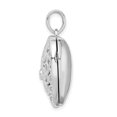 thumbnail image 2 of Sterling Silver Rhodium-plated Fancy  Cubic Zirconia Heart Locket, 2 of 4