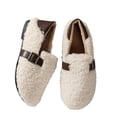 thumbnail image 6 of KEVCHE Womens Fuzzy Loafers ,Buckle Slip On Flat Cozy Winter Shoes, Plush Fleece Upper Buckle Strap Non-Slip Sole Warm Shoes ,Indoor Outdoor Casual Daily Fall Winter Shoes, 6 of 6
