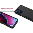 thumbnail image 4 of Tekcoo 2 in 1 Heavy Duty Armor Hybrid Dual Layer Cell Phone Case for Moto G Stylus 5G 2022, Black, 4 of 7