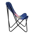 thumbnail image 2 of HomeRoots 26" Blue And Black Tropical Oversized Flowers Butterfly Chair, 2 of 11