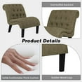 thumbnail image 3 of Andeworld Upholstered Accent Chair for Bedroom Living Room Chairs Lounge Chair with Wood Legs Brown, 3 of 6