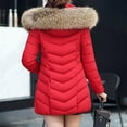thumbnail image 5 of Women's Solid Color Quilted Puffer Jacket Winter Coats For Women Fashion Mid Length Padded Bubble Coat, 5 of 5