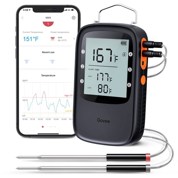 Termómetro Bluetooth para carne inalámbrico Govee con 2 sondas