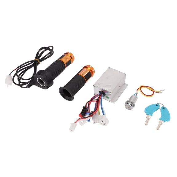 24V 250W Electric Motor Speed Controller Kit with Throttle Grip Twist Handle and Power Lock for Electric Scooter Bike Bicycle Tricycle Conversion 24V 250W Controller and Grip Set