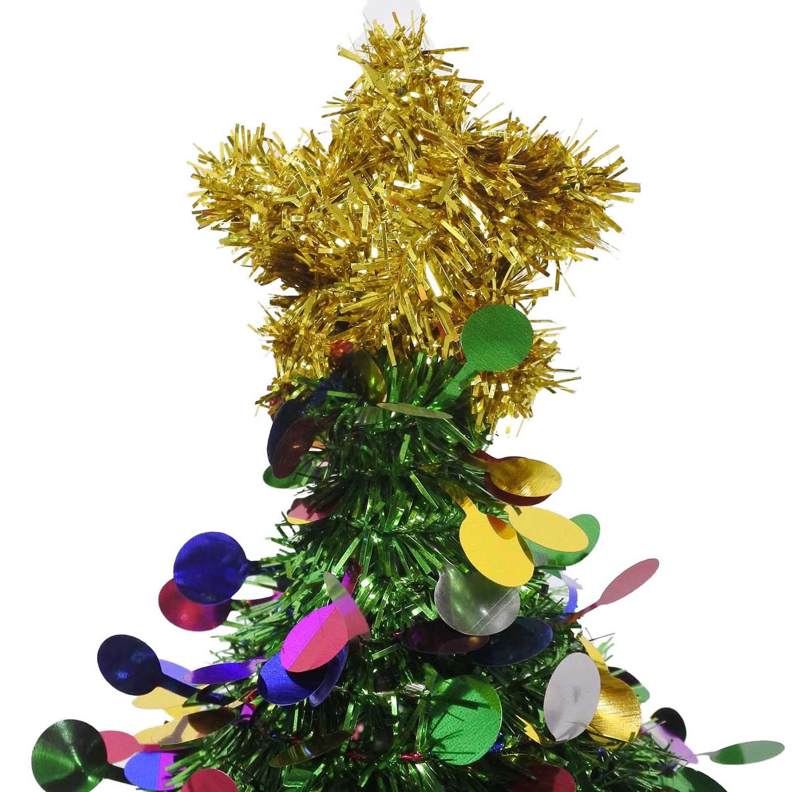 Tinsel Tree Christmas Decoration, Multicolor, 16", by Holiday Time