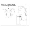 thumbnail image 5 of Fauceture FSY5613ACL American Classic 4 in. Centerset Bathroom Faucet with Plastic Pop-Up, Brushed Brass, 5 of 5
