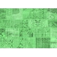 thumbnail image 1 of Ahgly Company Indoor Rectangle Patchwork Emerald Green Transitional Area Rugs, 4' x 6', 1 of 4