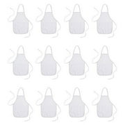 Canvas Aprons with Pocket (12 Pack) - 100% Cotton - 20? x 28? - Blank Aprons Perfect for Arts, Crafts, Bridesmaids, Birthday Parties, Baby Showers - Large (Suitable for Adults)