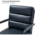 thumbnail image 5 of Faux Leather Home Office Chair, Swivel Task Desk Chair with Padded Cushion, Navy, 5 of 8