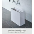 thumbnail image 4 of Yamazaki Home Trash Can - Two Styles, White, ABS Plastic, Wide, 4 gallons, 15 liters, Handles, Lid, No Assembly, 4 of 8