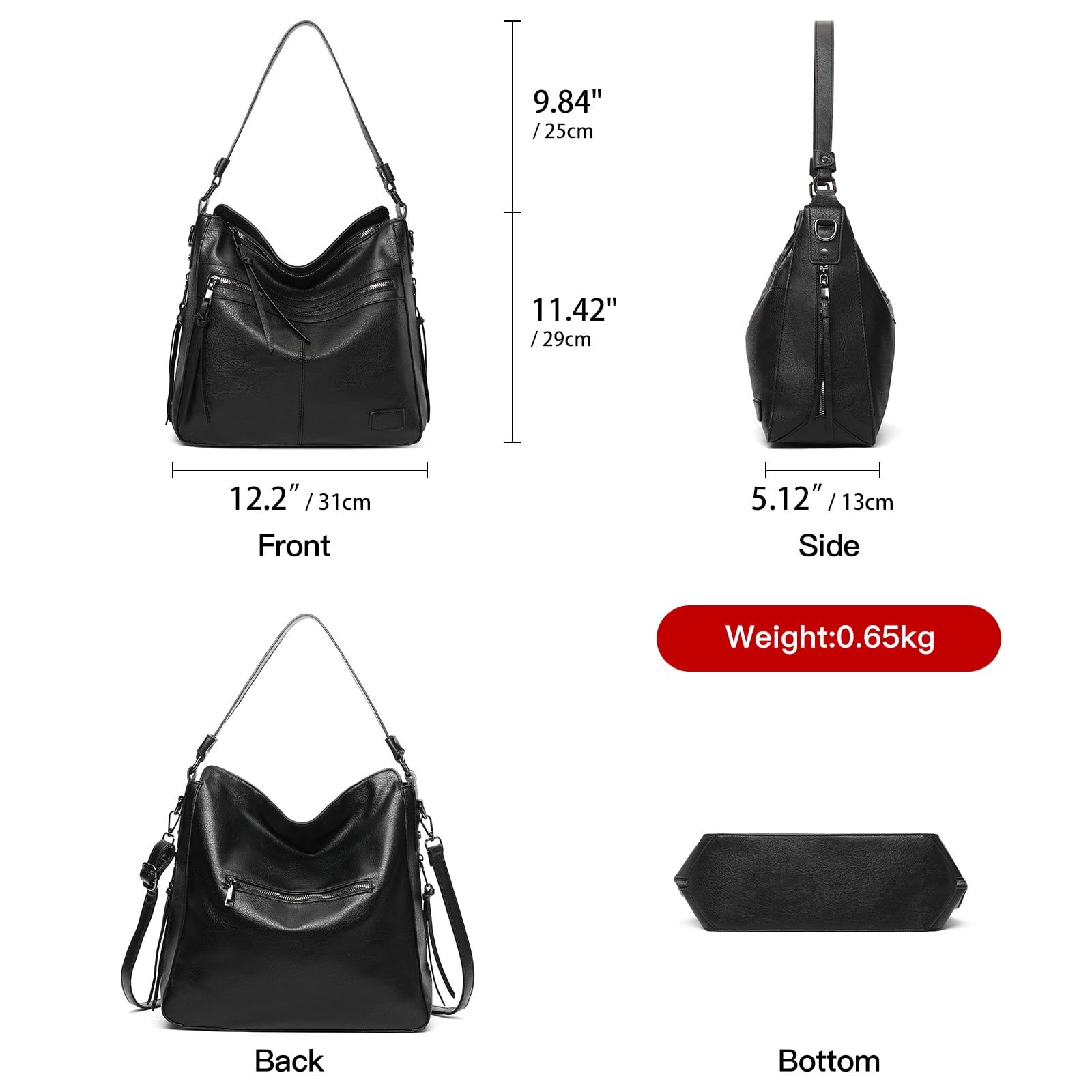 SENDEFN Women Tote Bag Handbags Leather Fashion Hobo Shoulder Bags with Adjustable Shoulder Strap