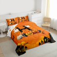 thumbnail image 2 of Homewish Cartoon Cute Ghost Full Size Comforter Sets,Halloween Theme Personalized Letter Bedding Comforter Set,Halloween Reversible,3pcs,1 Comforter and 2 Pillowcases, 2 of 7
