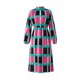 thumbnail image 4 of VISgogo Vestido casual para mujer, colorido, estampado geométrico, manga larga, medio cuello alto, vestido largo suelto VISgogo moda, 4 of 9