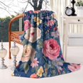 thumbnail image 2 of Pioneer Flower Floral Print Pattern Blanket,Comfortable Soft Lamb Wool Throw Blanket,All Season,Warm Lightweight Blankets for Sofa Bed Couch Living Room Chair,40"x50", 2 of 4