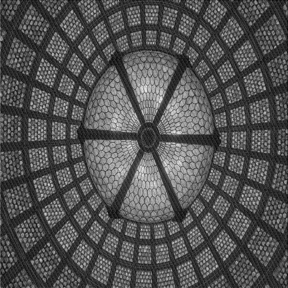 Ahgly Company Machine Washable Indoor Square Transitional Charcoal Black Area Rugs, 7' Square