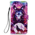 thumbnail image 3 of Galaxy S23 Wallet Cover Case for Samsung Galaxy S23 6.1" 2023, Allytech PU Leather Anti-Shock Folio Kickstand Magnetic Closure Detachable Lanyard Strap Card Slots Case for Samsung S23, Colorful Wolf, 3 of 3