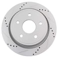 thumbnail image 5 of TRQ Rear Performance Drilled & Slotted Brake Rotor & Posi Metallic Pad Set, 5 of 6