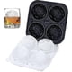 thumbnail image 1 of Basketball Ice Cube Mold, Basketball Shape Ice Cube Tray, Silicone Sphere Ice Mold Make 4 Large Ice Balls for Chilling Whiskey Cocktails Drinks, 1 of 5