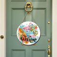 thumbnail image 7 of Ymaotrade Farmhouse Summer Welcome Door Sign for Front Door Porch Decor 12in, Tropical Theme Flamingo Sign, Farmhouse Welcome Door Hanger for Front Door Porch, Summer Home Office Decoration12in, 7 of 7