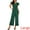 Dark Green, variant on DARING DIVA Women's Formal Ruffled Sleeve Wide Legs Jumpsuits XL Black