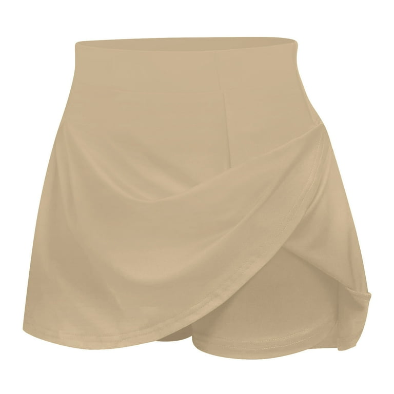 JWZUY Women's Solid Skirt-Shorts Combo, Athletic Apparel JWZUY Women's Solid Skirt-Shorts Combo, Athletic Apparel