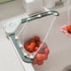 thumbnail image 4 of RV Fregadero de cocina de 3 piezas, escurridor triangular, estante de almacenamiento para fregadero colgante de red, sobras de comida, basura, 50 pantallas de filtro brillar Electrónica, 4 of 5