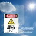 thumbnail image 6 of Gate Opens Out OSHA Danger Rigid Plastic Sign 24 Inch x 18 Inch - 10 Pack, 6 of 8