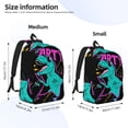 thumbnail image 2 of Saiise Rex Dinosaur With Sunglasses Print Laptop Backpack - Adjustable Shoulder Straps, Water-Resistant, Large Capacity, Stylish Design, Unisex for School, Office, Travel-Medium, 2 of 5