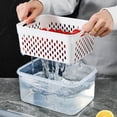 thumbnail image 4 of Fruit Storage Containers for Fridge (with Drain Basket), Leak-Proof Food Containers, BPA-Free, Keep Fruits, Vegetables, Berries, and Meats Fresh for a Long Time, Dishwasher and Microwave Safe, 1 Pcs, 4 of 8