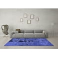 thumbnail image 3 of Ahgly Company Indoor Square Oriental Blue Modern Area Rugs, 5' Square, 3 of 4