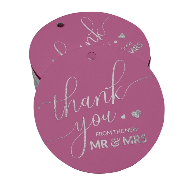 Inkdotpot Silver Foil Paper Hang Tags Thank You From The New Wedding Favor Tags 100 Pieces