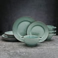 thumbnail image 5 of Pfaltzgraff Kori 12 Piece Stornware Dinnerware Set Sage, 5 of 5