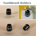 thumbnail image 2 of Porcelain Toothbrush Holder for Bathroom Vanity and Countertop, Brushing Holder Easy Cleaning (Black), 2 of 5