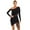Black, variant on YONGHS Women Off Shoulder Mesh Patchwork Latin Dance Tassel Dress Salsa Cha Cha Dance Costume Black S