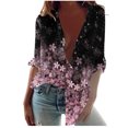 thumbnail image 2 of AOOCHASLIY Tops Valentine's Day Women's Casual Blouse Round-Neck Long Sleeve Print Loose Shirt Tops Buttons Cardigan, 2 of 5