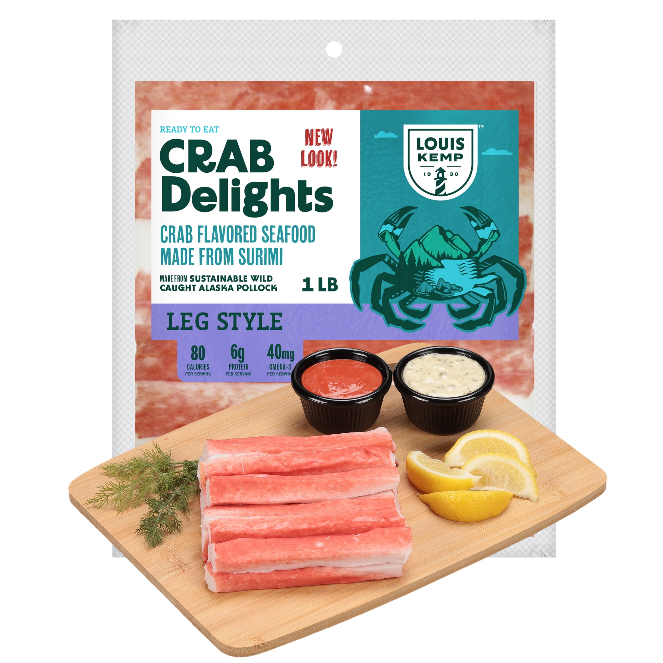 Louis Kemp Delights Fresh Wild Alaska Pollock Imitation Crab Flake
