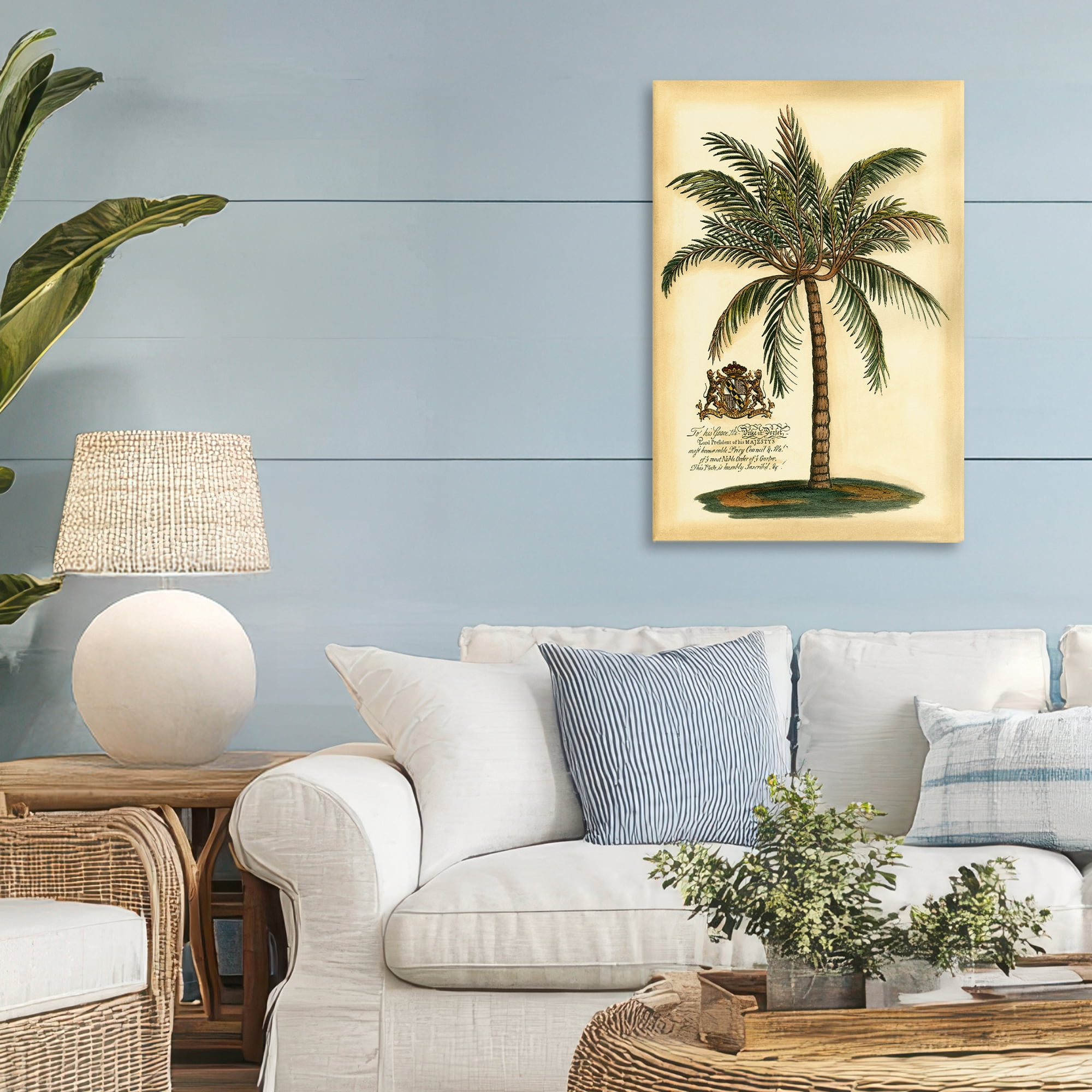 Stupell Industries British Colonial Palm Canvas Wall Art, design by Vision Studio
