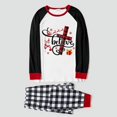 thumbnail image 2 of Pijama familiar a juego de Navidad, conjunto de pijamas grises con cruces de Santa Believe, 2 of 3