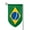 Fillet, variant on Brazil Flag Garden Flag Double Sided Flags with Vivid Color for Yard Lawn Garden Decor 12.5 x18 Inch Square
